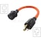Ac Works Adapter Cord, STW, L14-30R, L5-30P, 1.5 ft., Orange L530L1430-018 - alternate 4